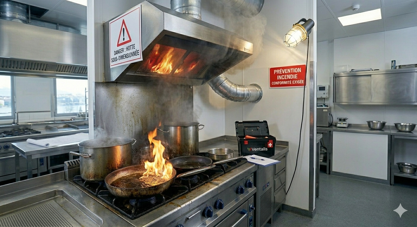 Prévention incendie hotte professionnelle